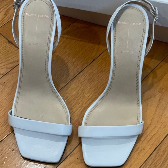 Black Suede Studio Carla Strappy Heeled Sandal, US Size: 8.5 - Picture 10 of 11